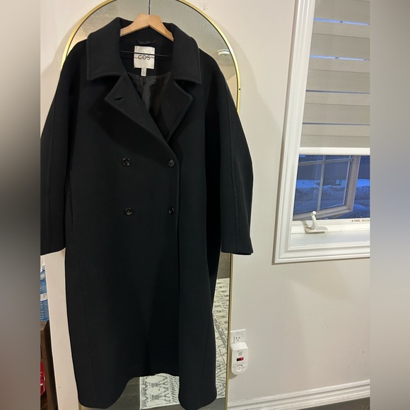 COS Jackets & Blazers - COS OVERSIZED DOUBLE-BREASTED WOOL LONG COAT